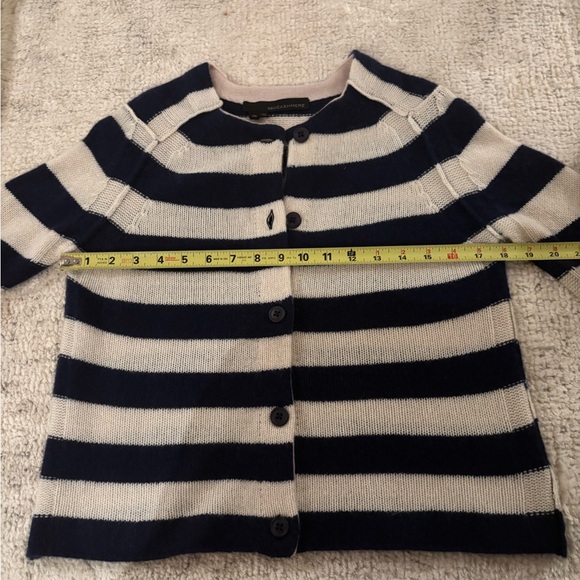 360 Cashmere.  NWOT. XS Cashmere Striped Cardigan - Picture 6 of 7